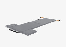 Load image into Gallery viewer, contrology folding mat with moon boxes and handles|color::greystone