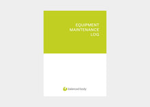 Load image into Gallery viewer, Equipement maintenace log cover