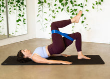Load image into Gallery viewer, thigh exercises with blue resistance band