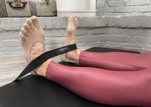 Load image into Gallery viewer, contrology folding mat with moon boxes and handles footstrap in use