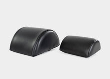 Load image into Gallery viewer, Black half-cylinder cushions for support and alignment.