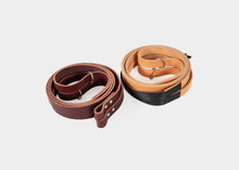 Load image into Gallery viewer, Oak and latigo colored Leather Reformer Straps pair.