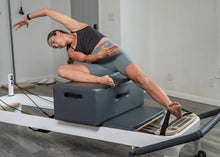 Load image into Gallery viewer, padded footstrap for reformer exercises in use | caption::Allegro 2 Reformer Footstrap
