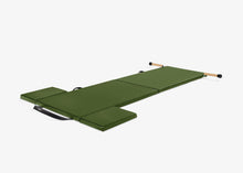 Load image into Gallery viewer, contrology folding mat with moon boxes and handles|color::olive green
