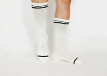 Load image into Gallery viewer, Varsity Crew Socks on white background
