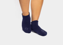 Load image into Gallery viewer, Padded Ankle Smiley Grip Socks on white background
