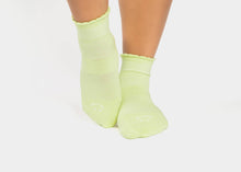 Load image into Gallery viewer, Happy Ankle Grip Socks on white background
