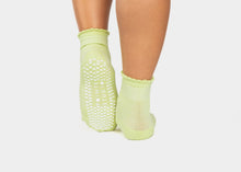 Load image into Gallery viewer, Happy Ankle Grip Socks on white background rear view
