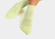 Load image into Gallery viewer, Happy Ankle Grip Socks on white background
