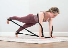 Load image into Gallery viewer, resistance exercise band - black - in use
