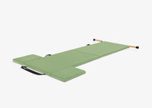 Load image into Gallery viewer, contrology folding mat with moon boxes and handles|color::sage
