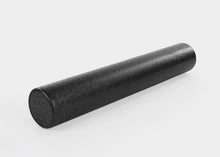 Load image into Gallery viewer, Black extra-firm foam roller for muscle relief.
