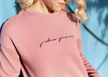 Load image into Gallery viewer, “J’adore your Core” Embroidered Crop Crewneck
