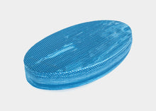 Load image into Gallery viewer, Blue large oval cushion for Pilates.
