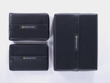 Load image into Gallery viewer, Black vinyl Pilates cushions.

