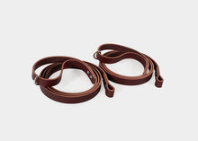 Load image into Gallery viewer, Brown leather straps for Pilates reformer, pair.
