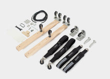 Load image into Gallery viewer, Konnector for Studio Reformer with wood risers | caption::Studio Reformer Metal Shoulder Posts
