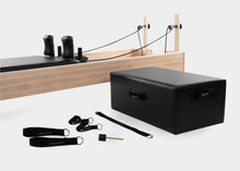 Load image into Gallery viewer, Pilates Studio Reformer with accessories and sitting box.
