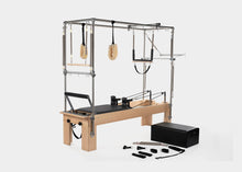 Load image into Gallery viewer, A multi-functional Pilates apparatus designed for versatile workouts, combining a reformer and trapeze.
