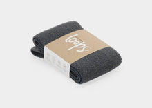 Load image into Gallery viewer, Charcoal-colored resistance bands for various exercise levels.
