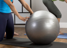 Load image into Gallery viewer, Gray Burst-Resistant Fitness Ball close-up photo
